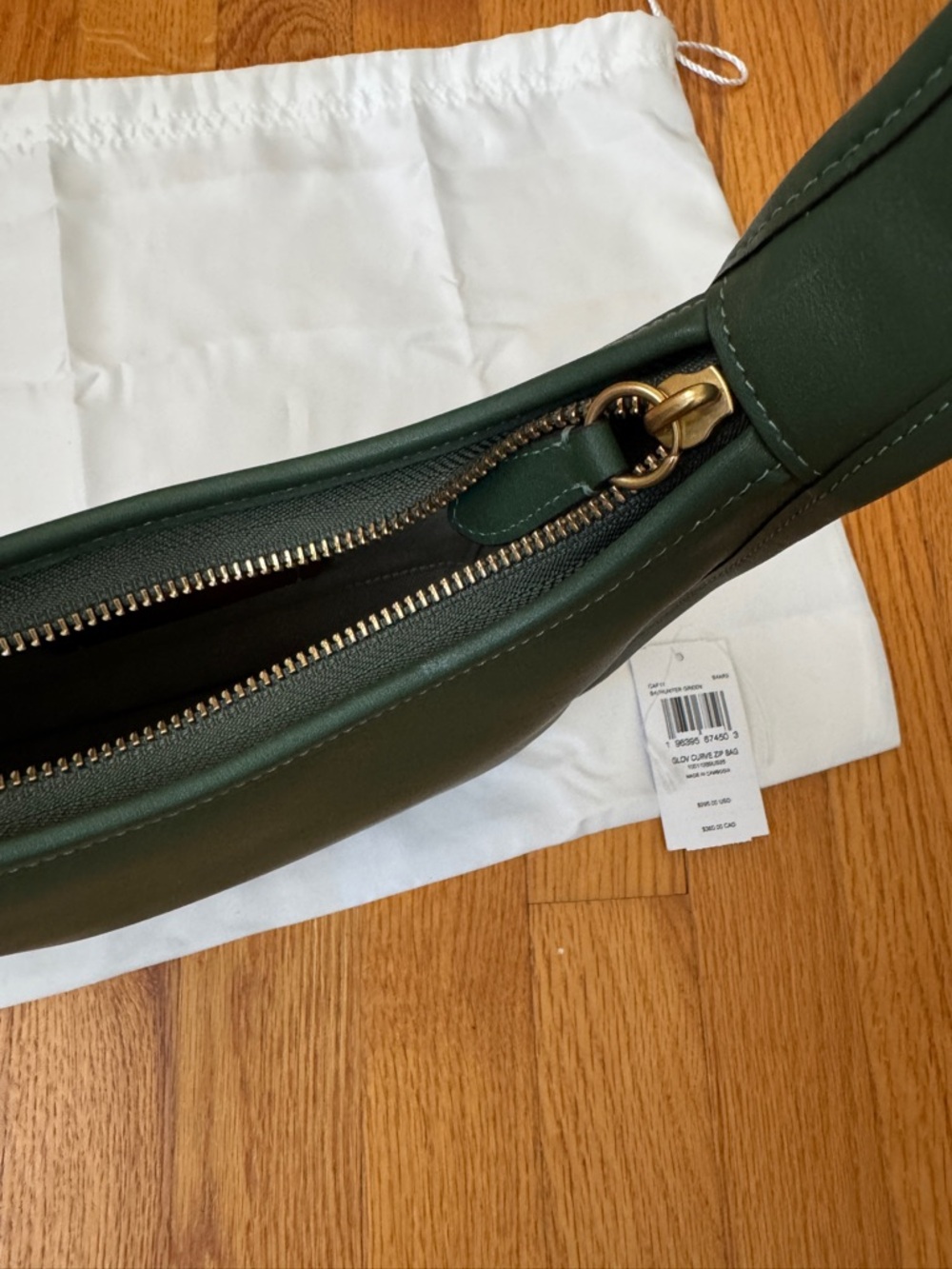 Coach green The Curve shoulder bag EUC with dust bag - Picture 8 of 8